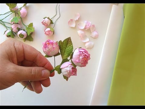 Как сделать 🌹 розы из фоамирана - простой способ (7 шагов)