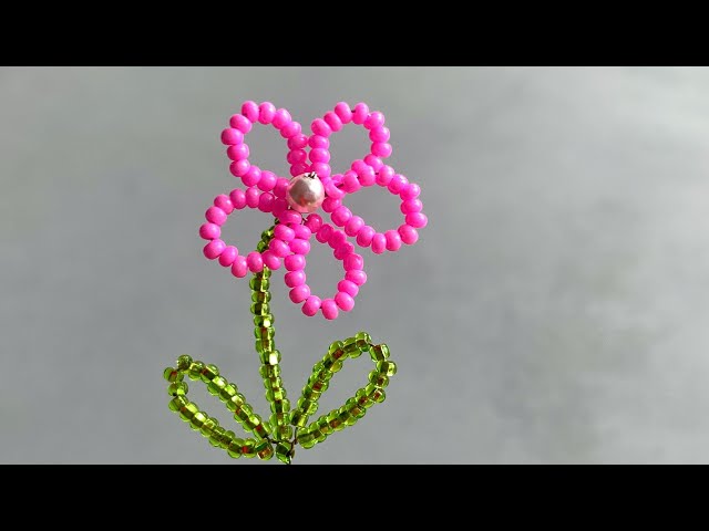 How to make a 3D flower from beads and wire using parallel ...