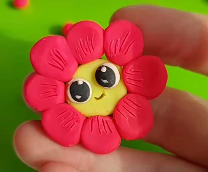 How to paste a flower from plasticine. - YouTube