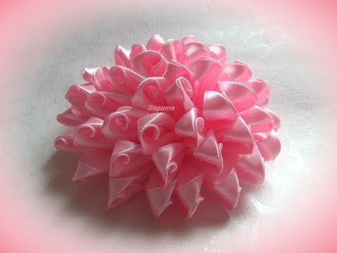 diy how to make satin ribbon flower, kanzashi tutorial - YouTube