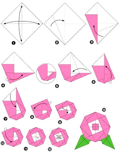 Цветы оригами из бумаги - как сделать простые и красивые ...