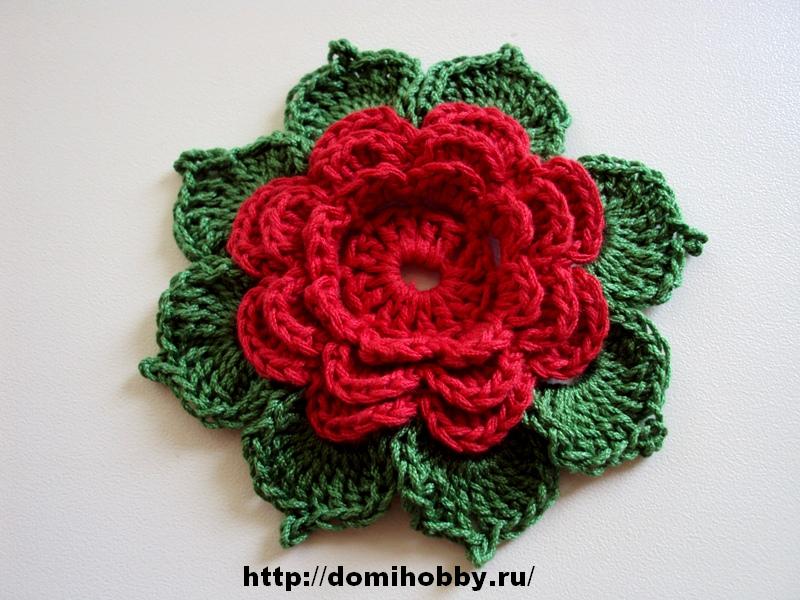 Как связать цветок крючком для начинающих. Crochet flowers ...