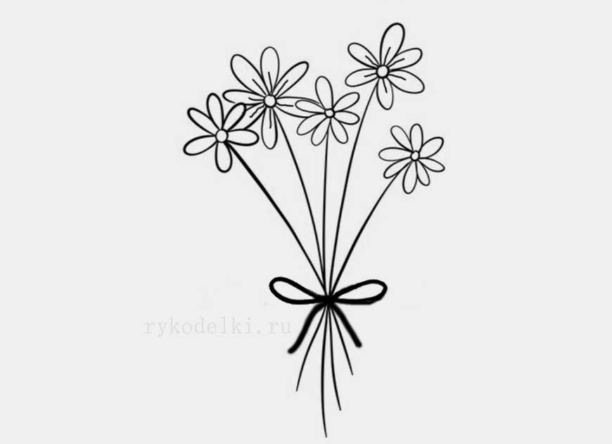 Drawing on March 8 | How to draw a Bouquet of Flowers | Yulka ...