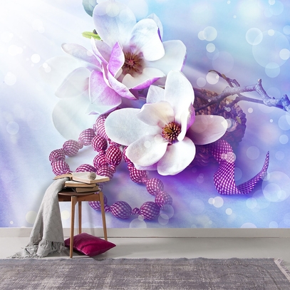 PVC Floral 3D Rose Flower Printed Wallpaper at Rs 65/square ...