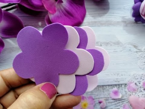 DIY. ЛЕГКО и ПРОСТО. 3Д картина. Космея из фоамирана \ DIY ...