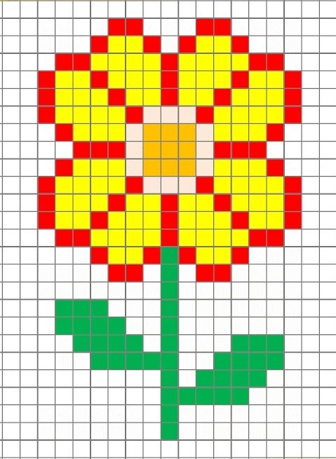 How to Draw a flower from Super Mario #pixelvideo - YouTube