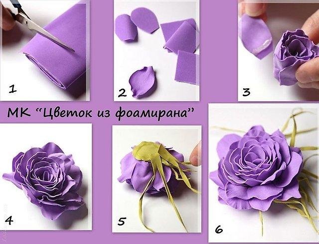 Мелкие цветочки из фоамирана DIY МК Как сделать цветок ...