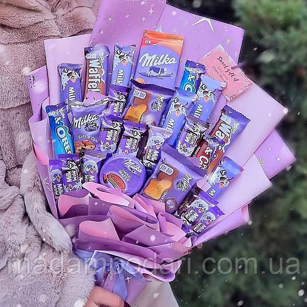 Солодкий букет/ корзинка milka. — цена 300 грн в каталоге ...