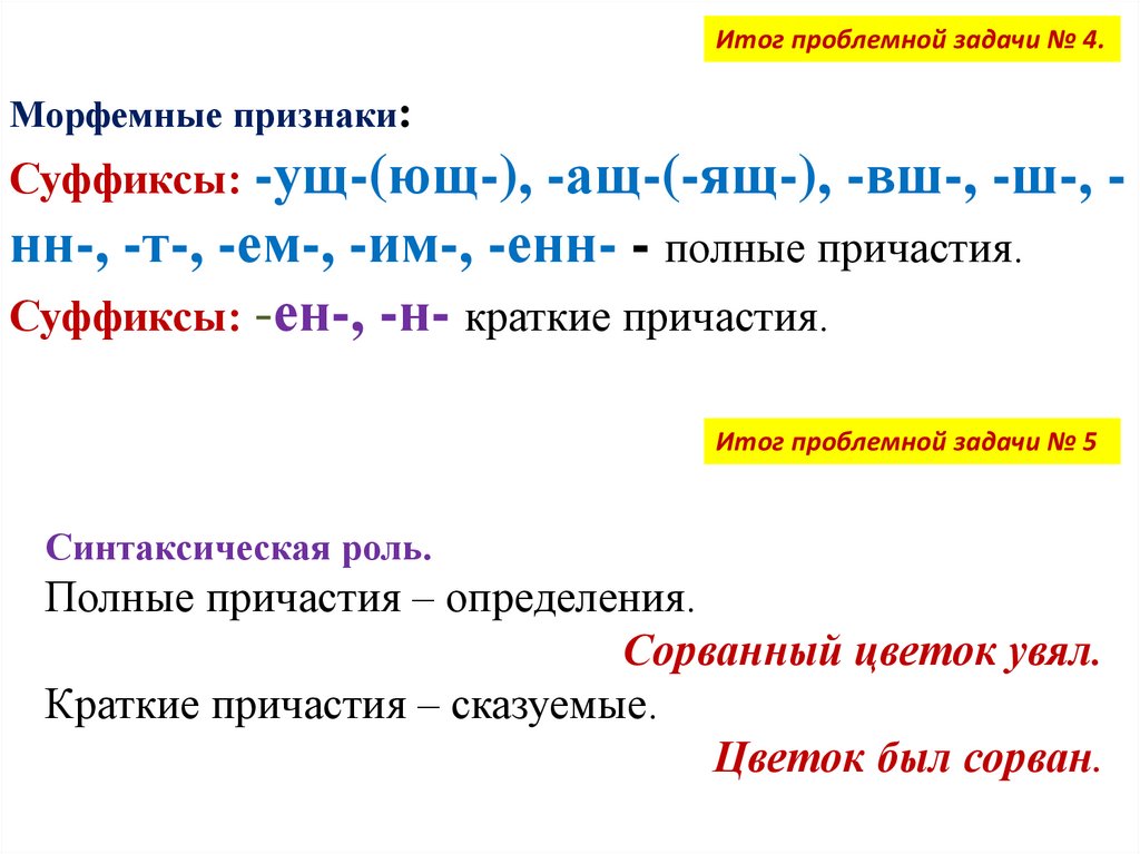 Синтаксический Разбор, памятка для ...