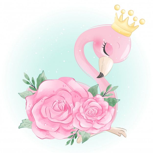 Diseño PNG Y SVG De Pegatina Plana Rosa Flamingo Pico Para ...