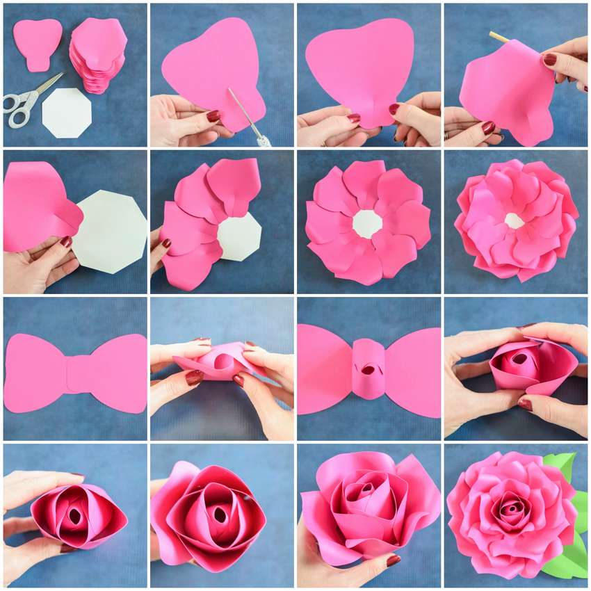 Paper flowers how to make a tulip Paper Paper flowers with ...