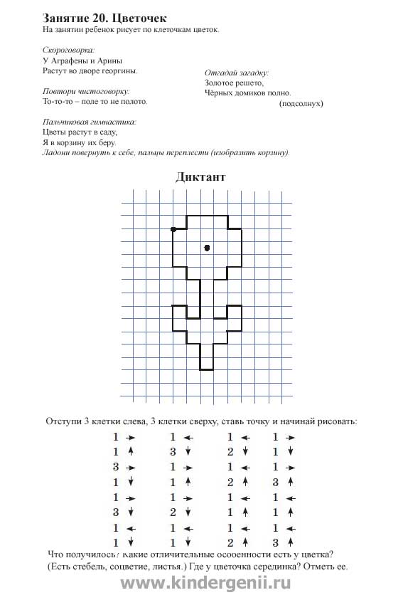 Рисунок по клеточкам кактус 🌵