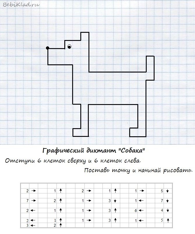 Графический диктант для детей. Рисуем ...