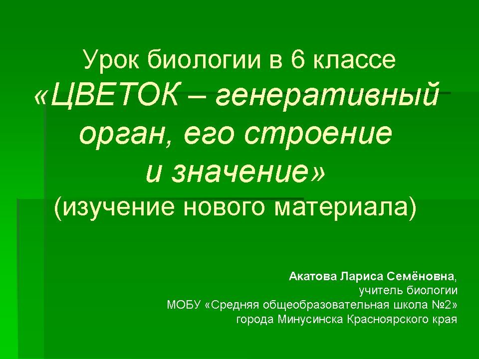 Презентация по биологии 6 класс по теме: 