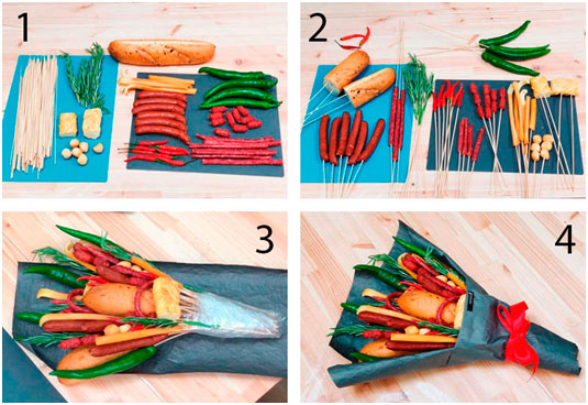 Мастерим съедобный букет для мужчины на праздник самостоятельно