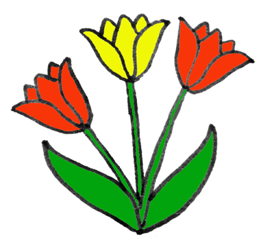 how to draw tulip flower - YouTube