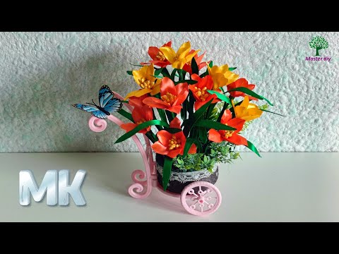 РОЗА ЗА 1 МИНУТУ, МК 🌹 DIY One Minute Rose, Цветы из лент ...