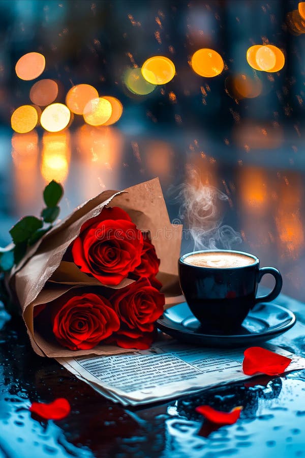 Rose Romantic Coffee Beans Picture And ...