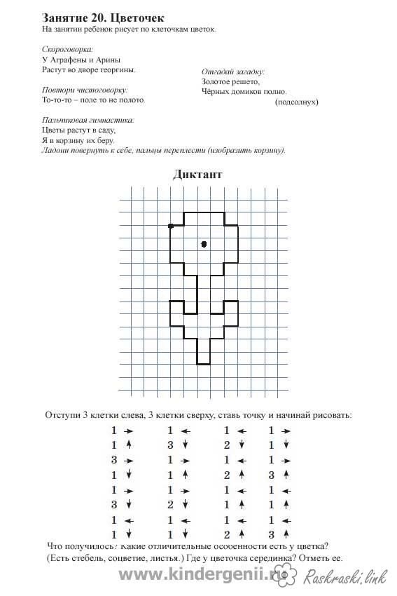 Графический диктант по клеточкам ...