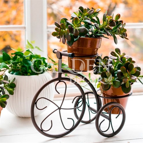 Handmade flower stand made of wood ...