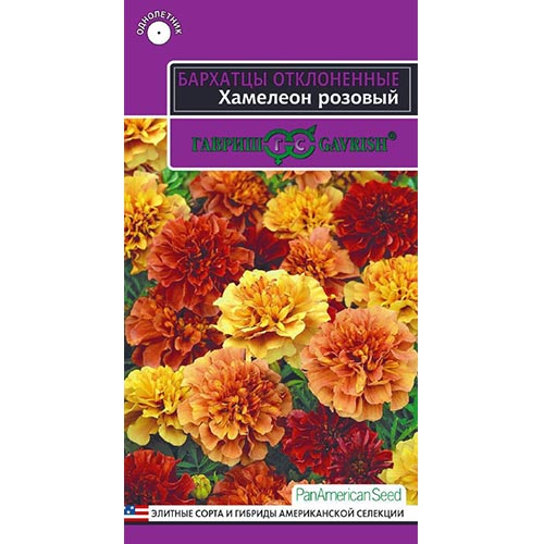 Бархатцы Хамелеон розовый отклон. смесь (Гавр) — Семена для ...