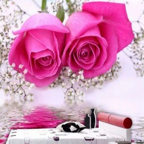 Photo Wallpaper Interior Rose | 3d Beautiful Flower Wallpaper ...