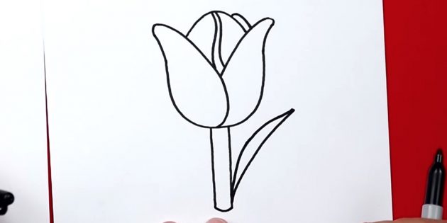 Как нарисовать тюльпан карандашами | How to draw a tulip ...